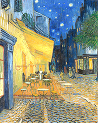 Cafe-Terrasse bei Nacht, eines der beerühmten Werke